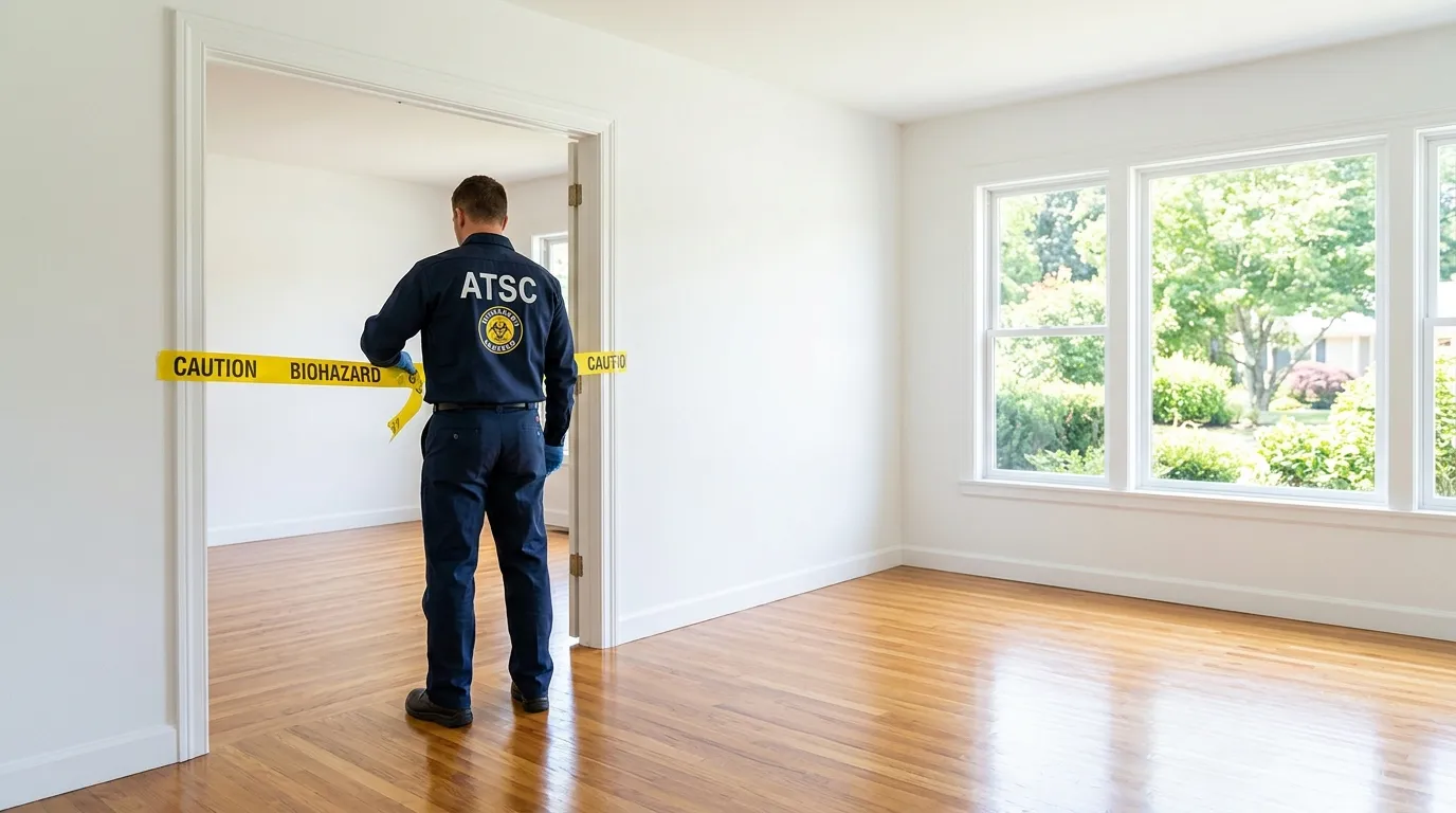 Certified biohazard cleanup crew performing Decomposition Cleanup in Carson